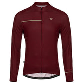 Jersey Ciclismo GW Camisa M/L Hombre Half & Half Escarlata